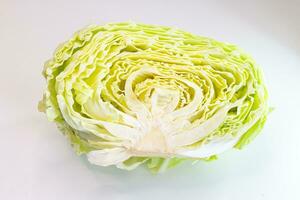 Cabbage isolated on white background. Close-up of cabbage. photo