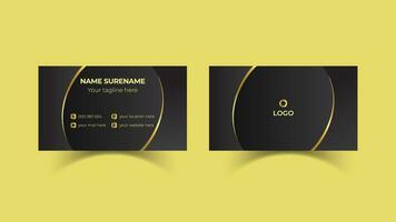 Modern professional luxury business card design vector template