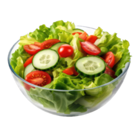 Fresh garden salad in a bowl isolated background png