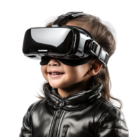 boy wear a VR Glass on transparent background png