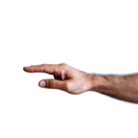 man hand touch something isolated white background png