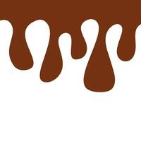 melted chocolate on a white background, vector illustration