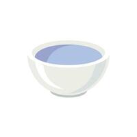 White bowl vector. White bowl on white background. vector