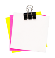 note paper with clips isolated png