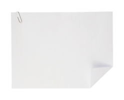 gevouwen blanco papier met clips png