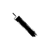 Paint Roller and Brush Stroke Silhouette, can use for template, lay out, background, art illustration,  advertisement space, or graphic design element. Vector Illustration