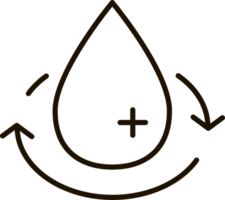 recycler l'eau ligne icône illustration png