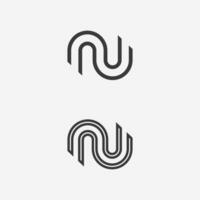 N Letter Logo Template vector