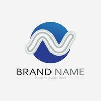 N Letter Logo Template vector