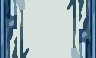 Aesthetic abstract art with a combination of shapes and blue colors. Suitable for background and poster vector