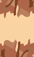 Aesthetic abstract art with a combination of shapes and brown colors. Suitable for background and poster vector