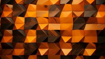 Wood marquetry wall parquet, abstract pattern background, Generative AI illustration photo