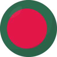 bangladesh drapeau cercle 3d dessin animé style. png