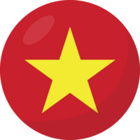 Vietnam vlag cirkel 3d tekenfilm stijl. png