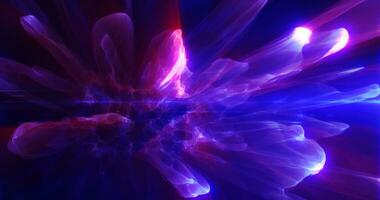Energy abstract purple waves of magic and electricity iridescent glowing liquid plasma background photo