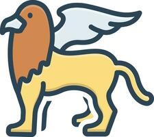 color icon for griffin vector