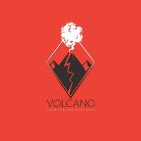 volcano logo vector