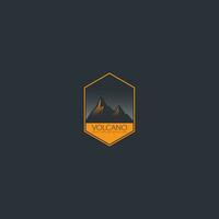 volcano logo vector