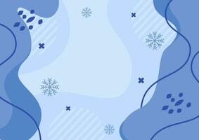 winter abstract wave background with snowflake decoration for banner design poster etc vector