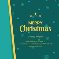 greeting merry christmas social media post template background design with special Christmas decorations vector