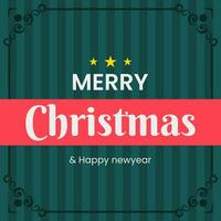 greeting merry christmas social media post template background design with special Christmas decorations vector