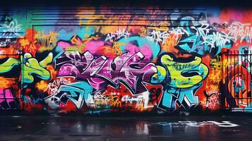 Graffiti Wall Abstract Background photo