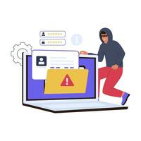 Stealing data account illustration concept vector