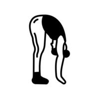 uttanasana actitud icono en vector. ilustración vector