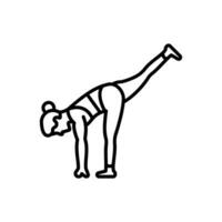 Standing Splits Icon in vector. illustration vector