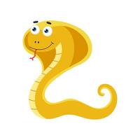 Snake character. Vector illustration isolated on white background