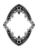 Clásico clásico ornamento negro y blanco vector