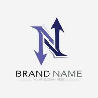 N Letter Logo Template vector