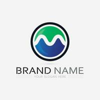 M Letter Logo Template vector