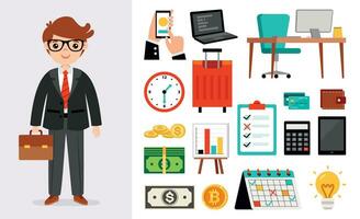 Cartoon Illustration Of A Businessman vector