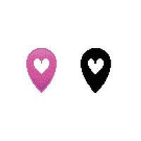 Love Location Point Logo Icon vector