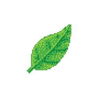 Leaf Logo Icon in Pixel vector