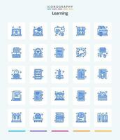 Creative Learning 25 Blue icon pack  Such As e-learning. open. education. locker. learn vector