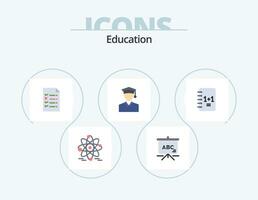 Education Flat Icon Pack 5 Icon Design. . . education. notepad . education vector