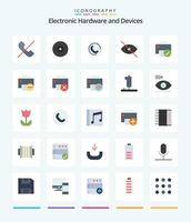 Creative Devices 25 Flat icon pack  Such As hardware. devices. phone. connected. view vector