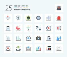 Health  Medicine 25 Flat Color icon pack including health. clipboard. health. health. fitness vector