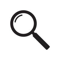 Magnifying glass icon, vector magnifier or loupe sign. Search icon.