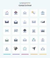 Creative Email 25 Flat icon pack  Such As email. message. email. mail. open vector