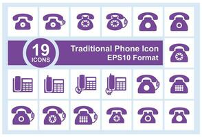 19 Telephone icon set. Collection of high-quality vector icons for web design and mobile applications.