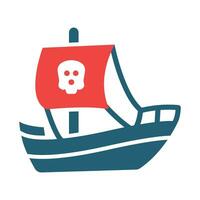 Ship Vector Glyph Two Color Icon For Personal And Commercial Use.