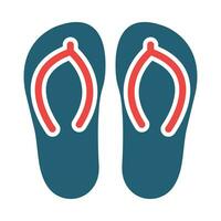 Slipper Vector Glyph Two Color Icon For Personal And Commercial Use.