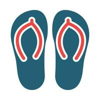 Slipper Vector Glyph Two Color Icon For Personal And Commercial Use.