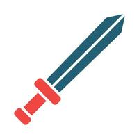 Sword Vector Glyph Two Color Icon For Personal And Commercial Use.