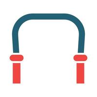 Jumping Rope Vector Glyph Two Color Icon For Personal And Commercial Use.