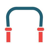 Jumping Rope Vector Glyph Two Color Icon For Personal And Commercial Use.