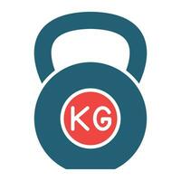 Weight Vector Glyph Two Color Icon For Personal And Commercial Use.